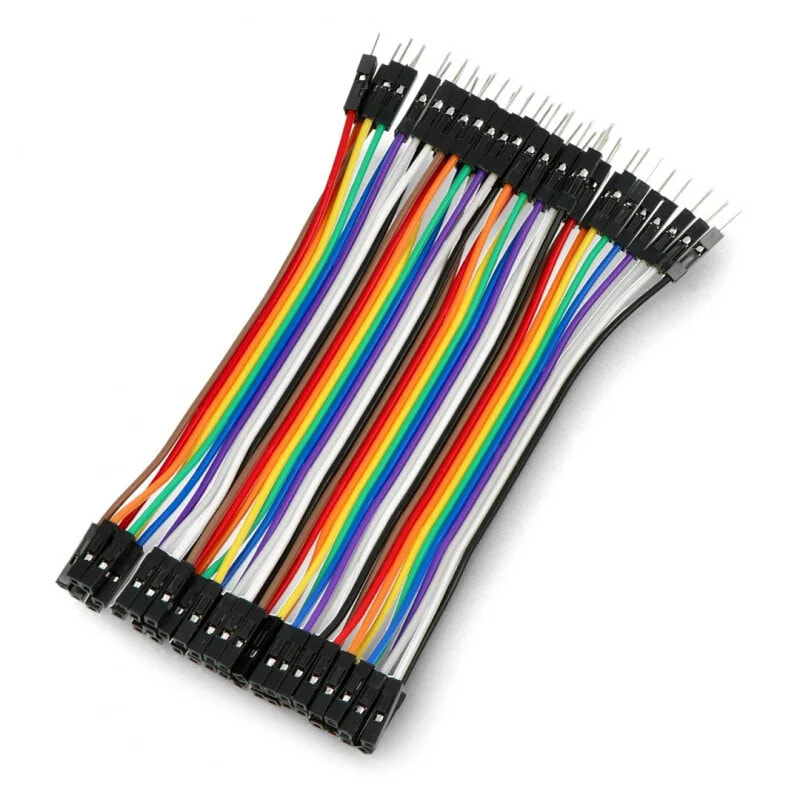 Connecting cables female-male justPi 10cm - 40pcs.
