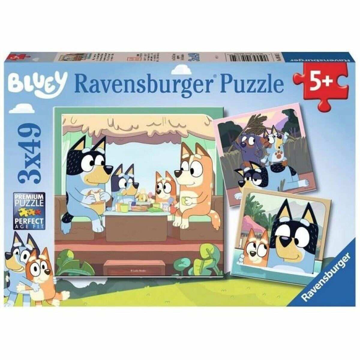 Набор из 3 пазлов Bluey Ravensburger 05685 147 Предметы