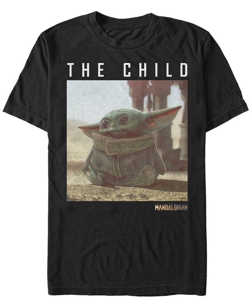 Men's Star Wars The Mandalorian The Child Long Ears Photo Short Sleeve T-shirt