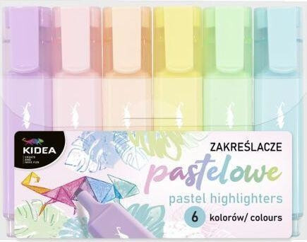 Derform Pastel highlighters 6 colors KIDEA