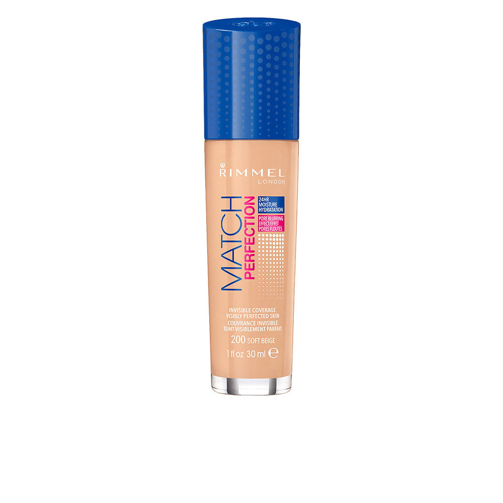 Rimmel Match Perfection Spf20 No.200 Soft Beige Тональный крем с эффектом мягкого фокуса 30 мл