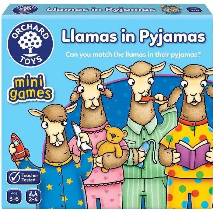 Orchard Toys Mini-Reisespiel Lamas in Pyjamas, Mehrfarbig, Einheitsgre