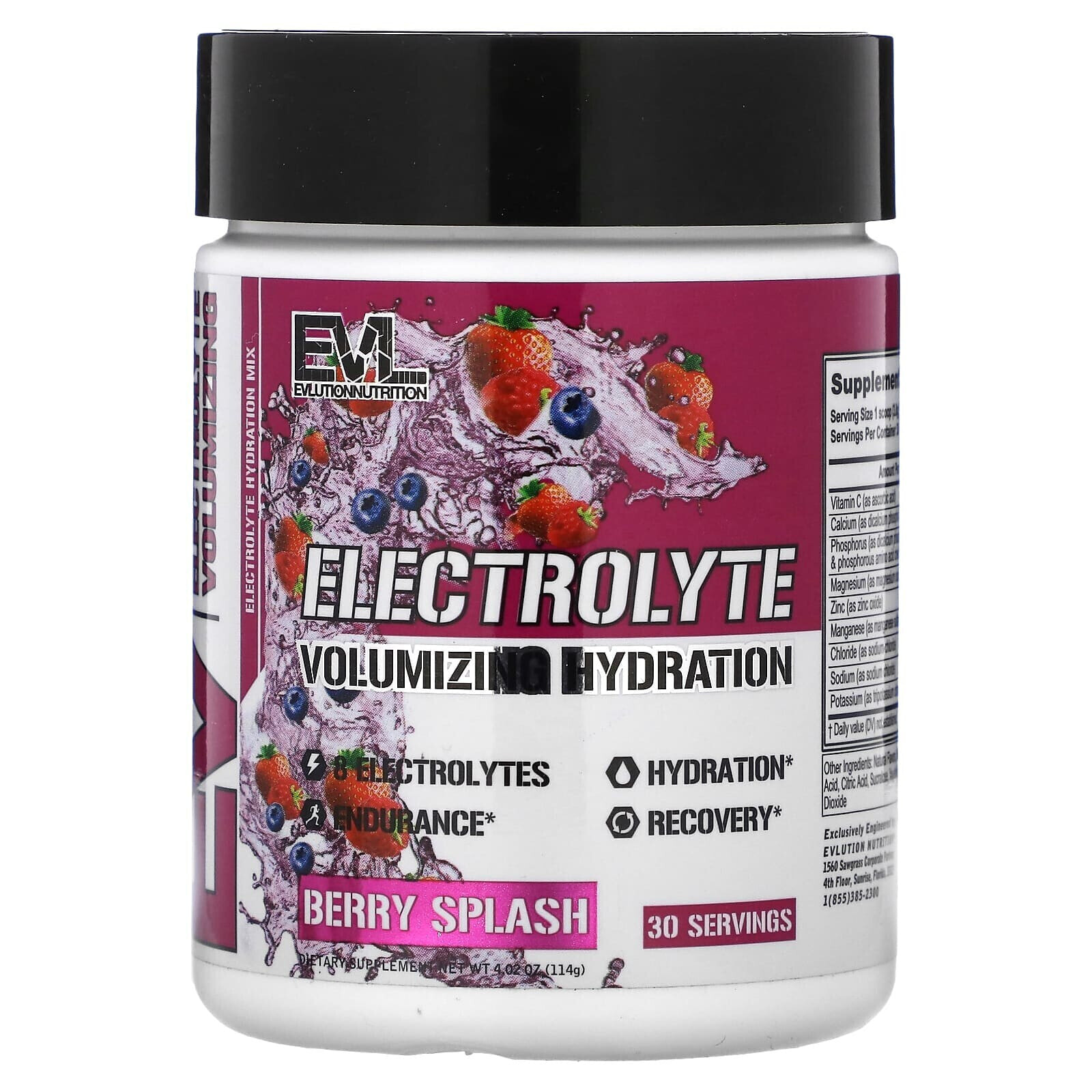 EVLution Nutrition, Electrolyte Volumizing Hydration, лимонад, 111 г (3,91 унции)