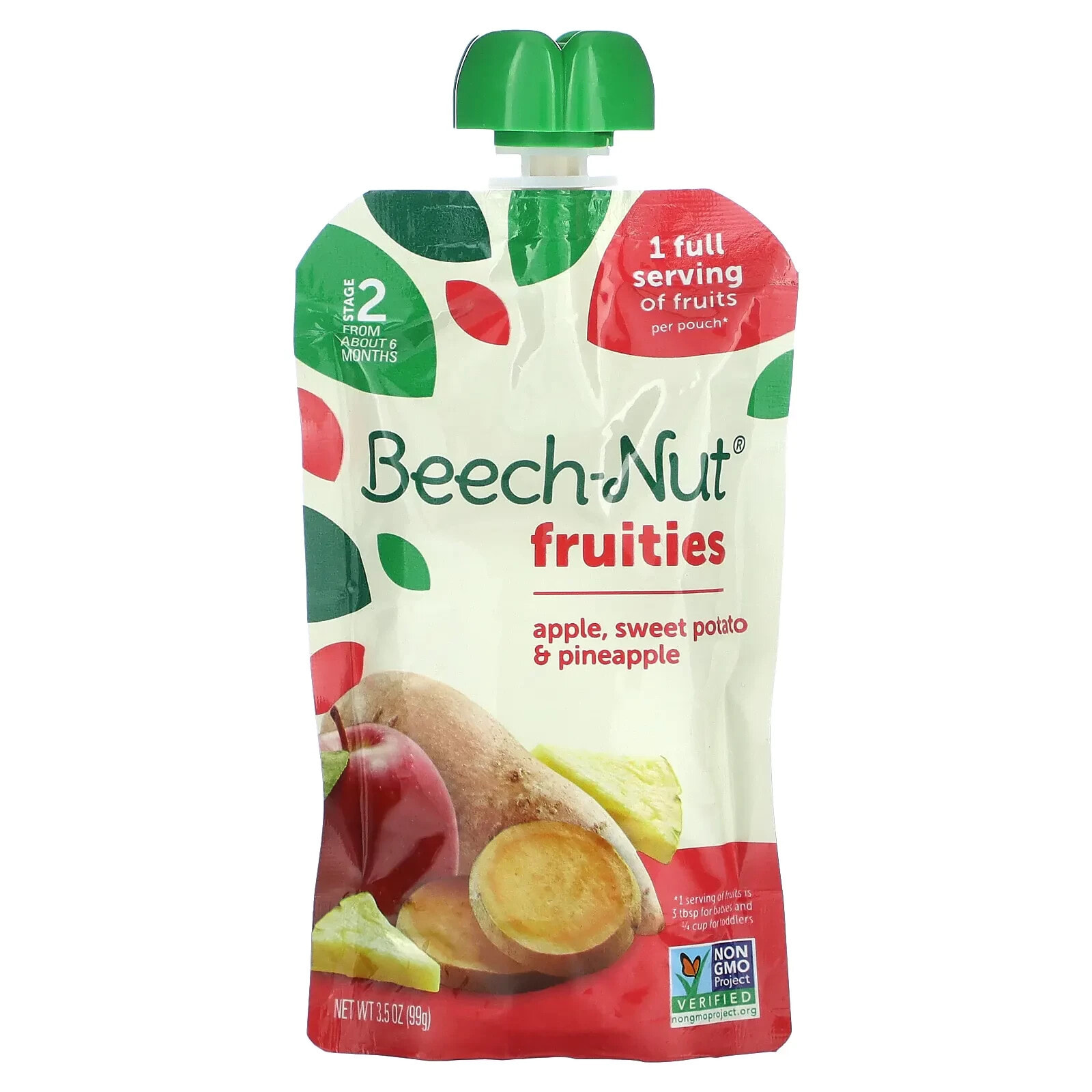 Beech-Nut, Veggies, от 6 месяцев, тыква, горох и груша, 99 г (3,5 унции)