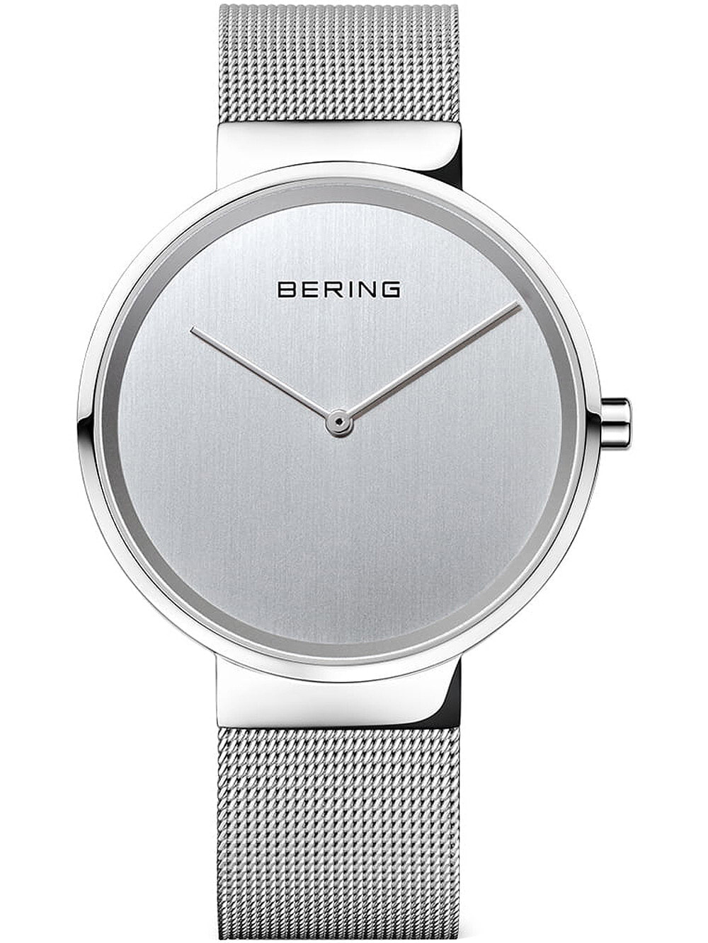 Мужские наручные часы с серебряным браслетом Bering 14539-000 Classic Unisex 39mm 5ATM