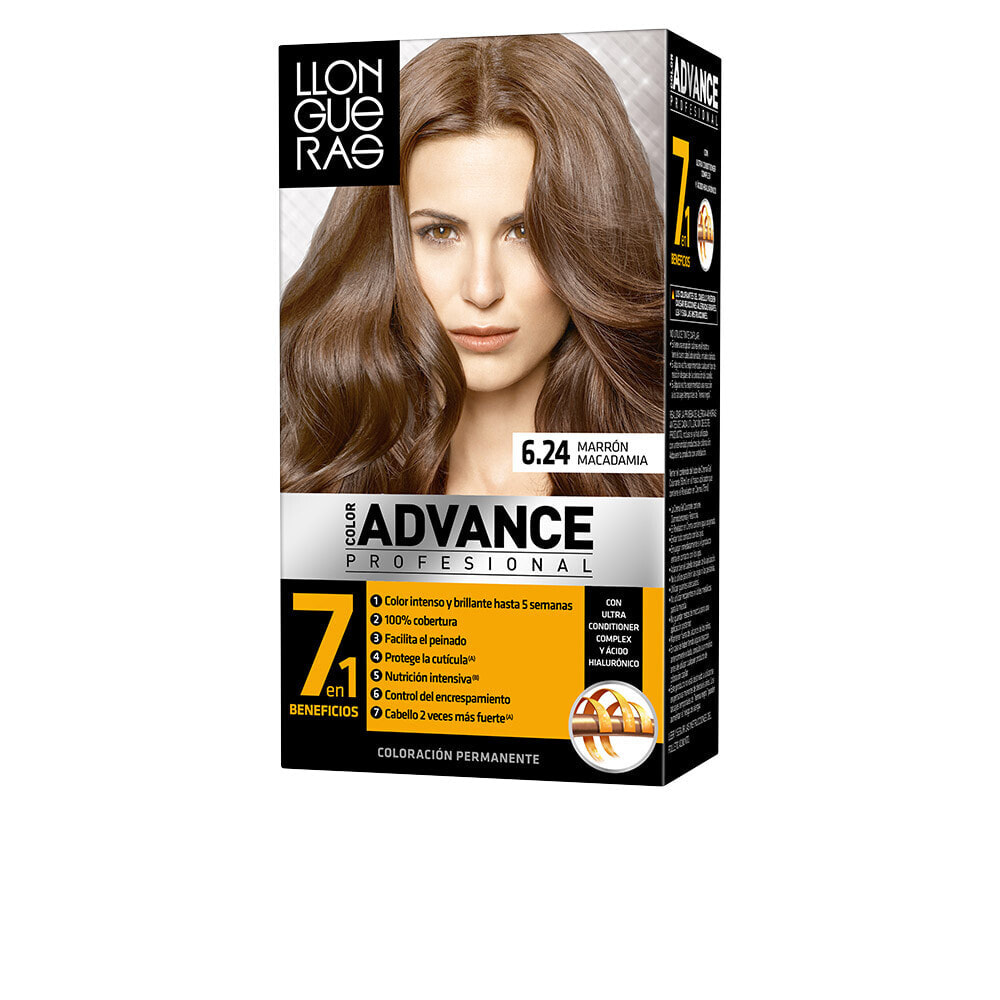 Llongueras Color Advance Permanent Hair Color No. 6.24 Macadamia Brown Перманентная краска для волос, оттенок макадамия-коричневый