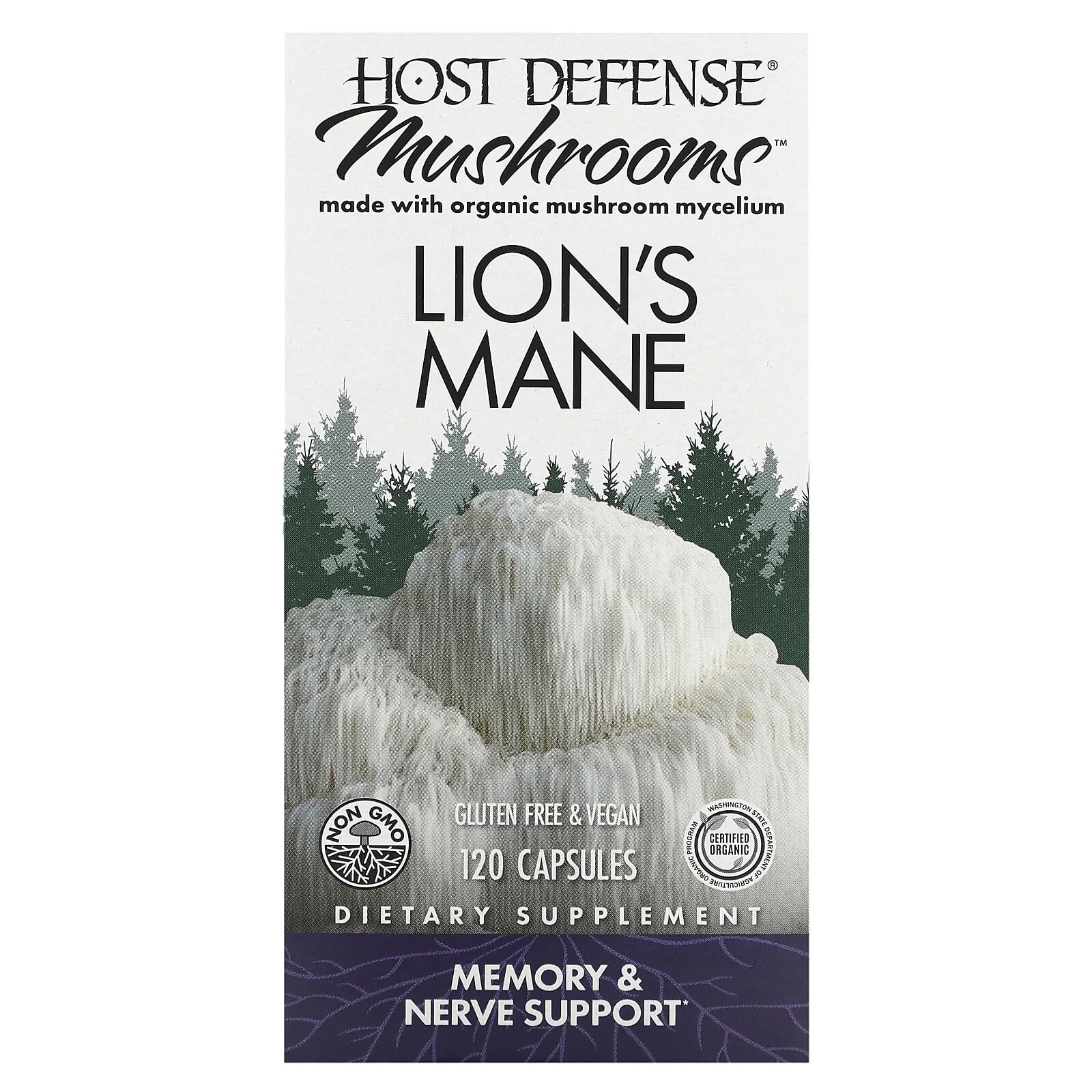 Host Defense Mushrooms™ Lion's Mane -- 120 Vegetarian Capsules