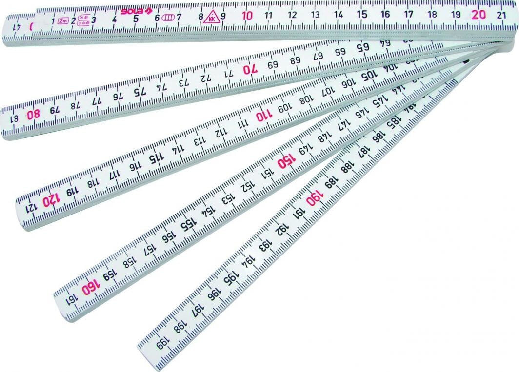 Sola measure, folded, polyamide, white 2m HK 2 / 10W (53030201)