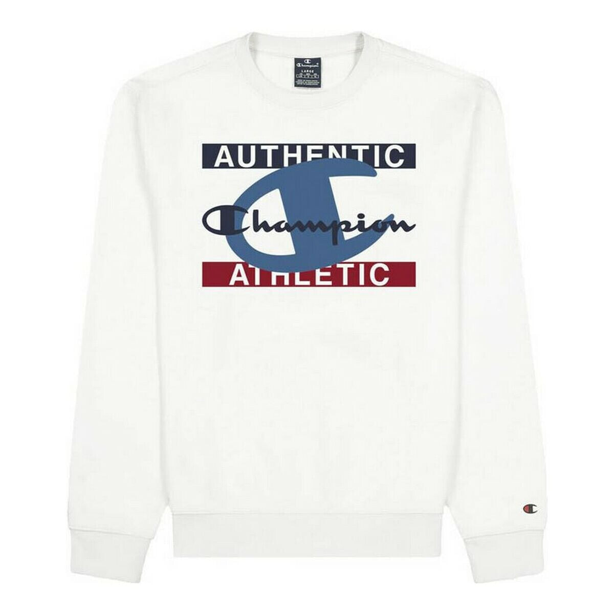 Men’s Sweatshirt without Hood Champion Authentic Athletic White