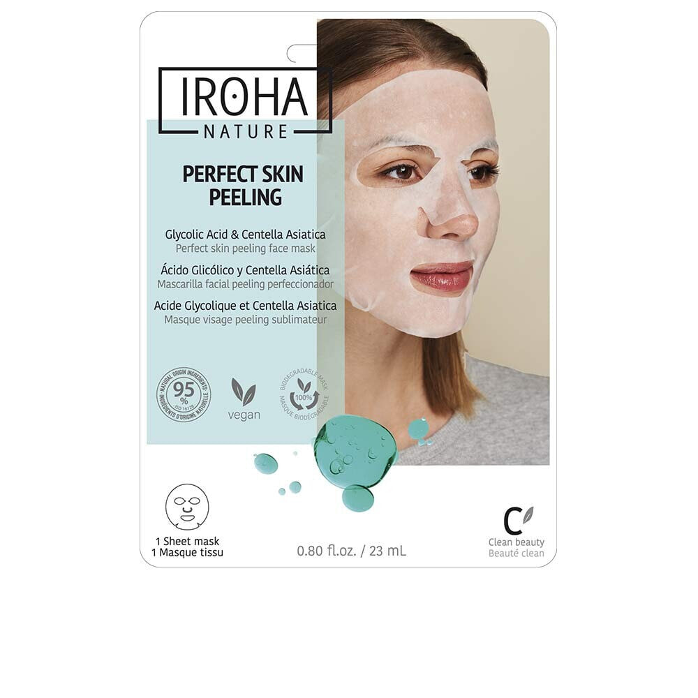 Iroha Perfect Skin Peeling Отшелушивающая тканевая мака с гликолевой кислотой 23 мл