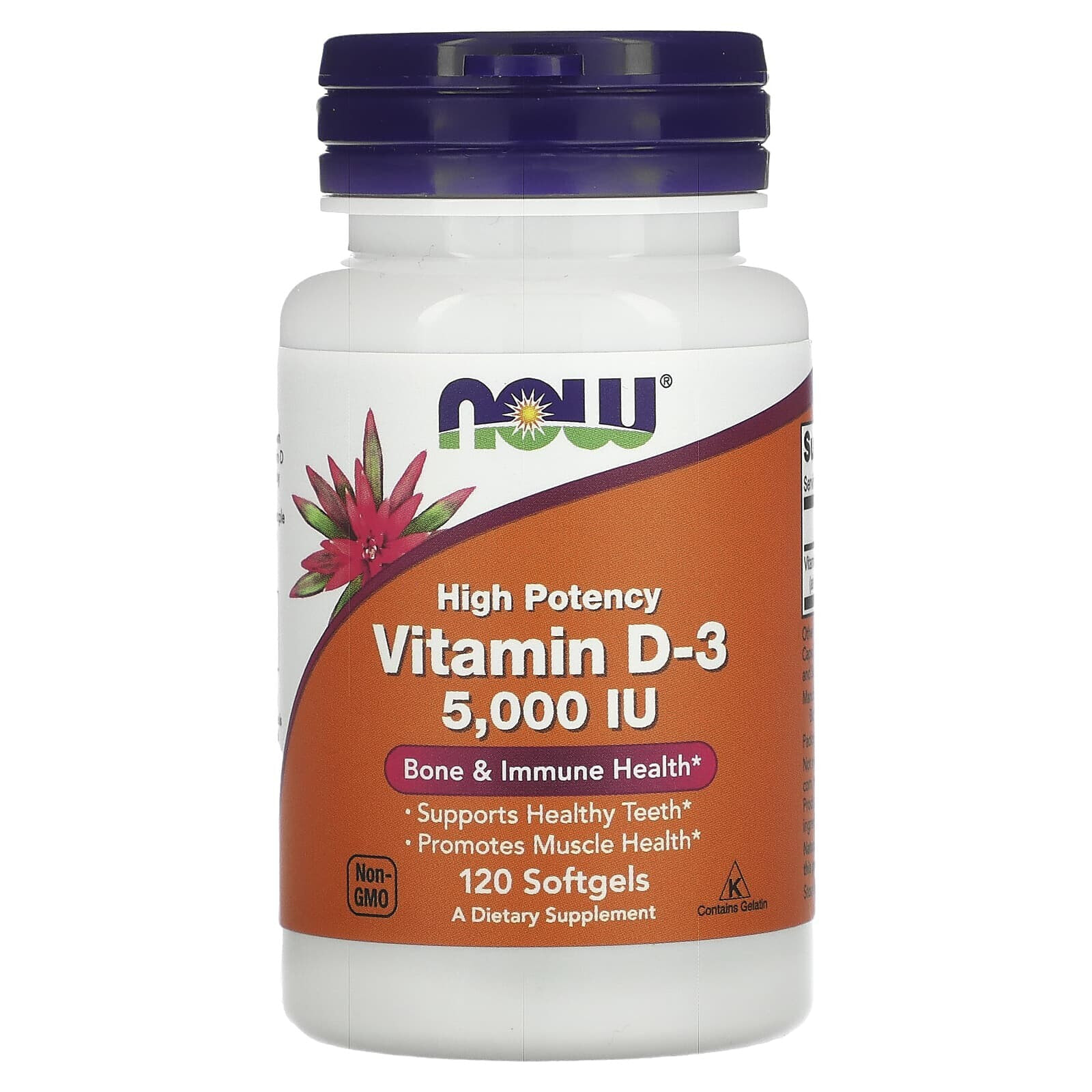 NOW Vitamin D-3 Витамин D3 - 5000 МЕ - 240 капсул