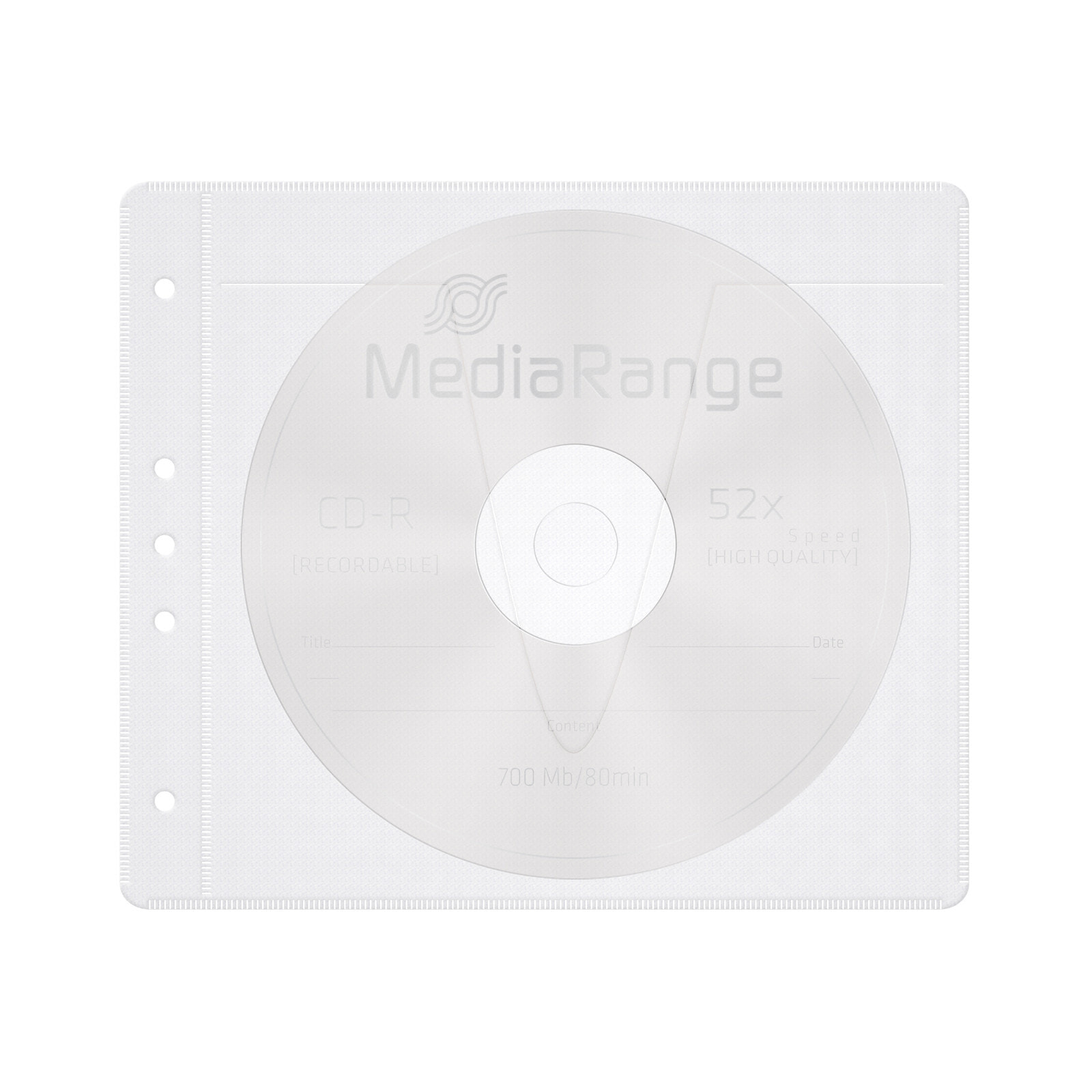 MediaRange BOX60 чехлы для оптических дисков чехол-конверт 2 диск (ов) Белый