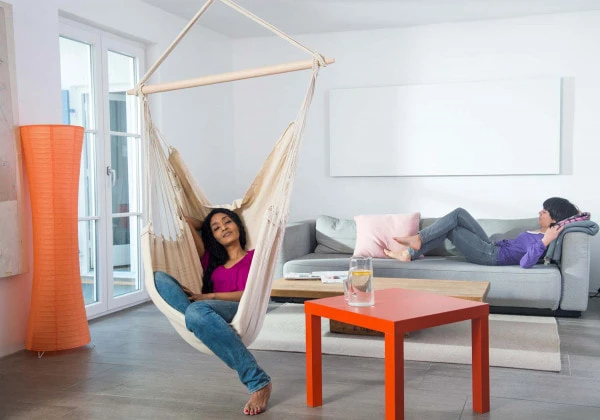 Amazonas AZ-2030200 - Hanging hammock chair - Without stand - Indoor/outdoor - White - Cotton - Polyester - 150 kg
