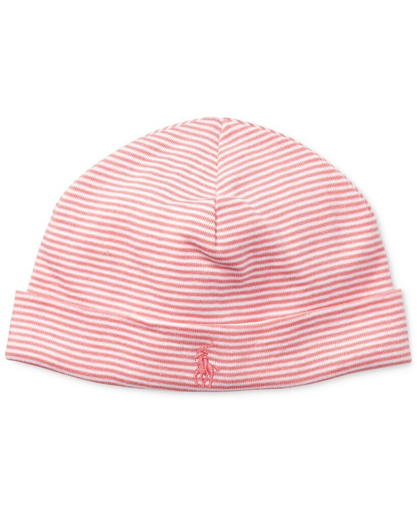 Ralph Lauren Baby Girls Striped Cotton Hat