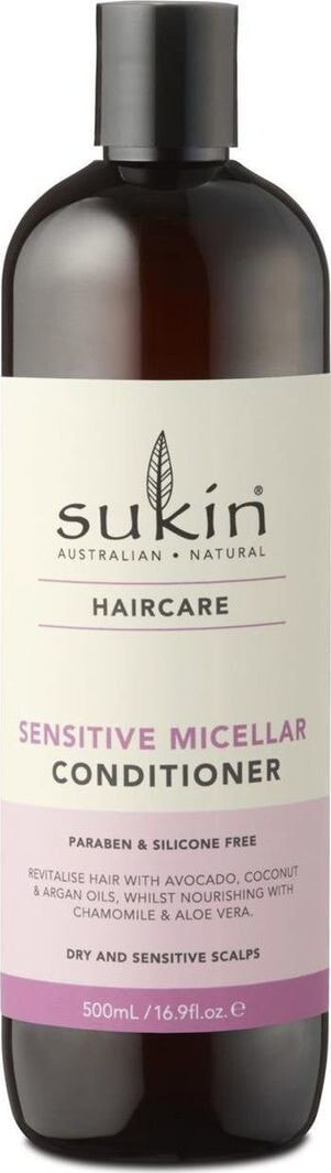 Бальзам для поврежденных волос Sukin Sensitive Delikatna micelarna odżywka do włosów, 500 ml
