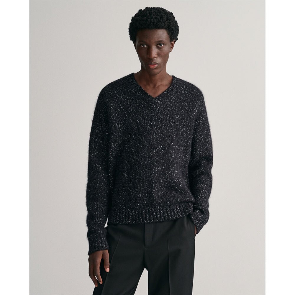 GANT Shiny Alpaca Wool V Neck Sweater