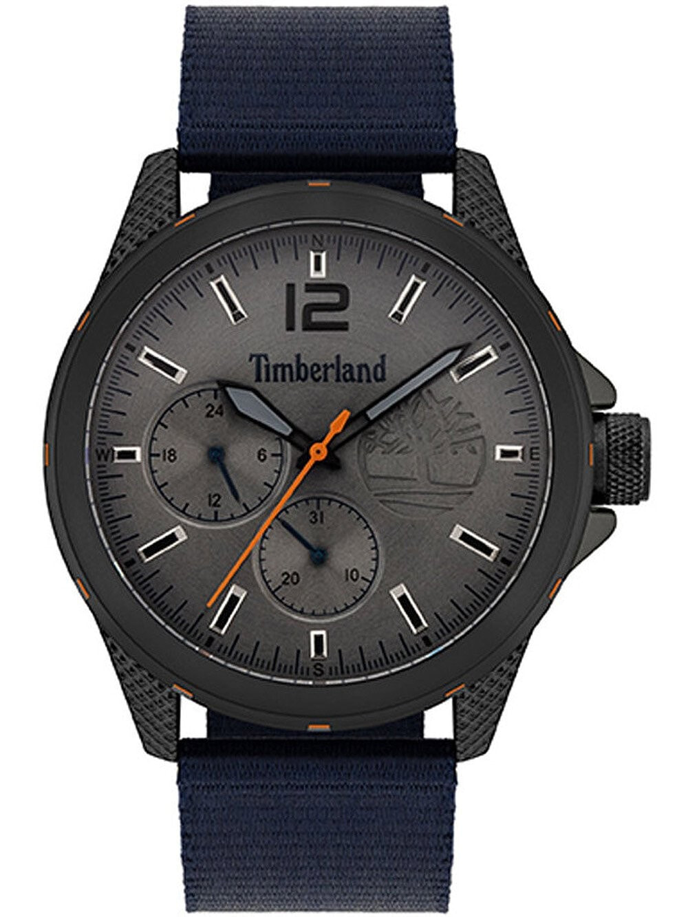 Мужские наручные часы с синим текстильным ремешком Timberland TBL15944JYB.13 Taunton Herren 44mm 5ATM