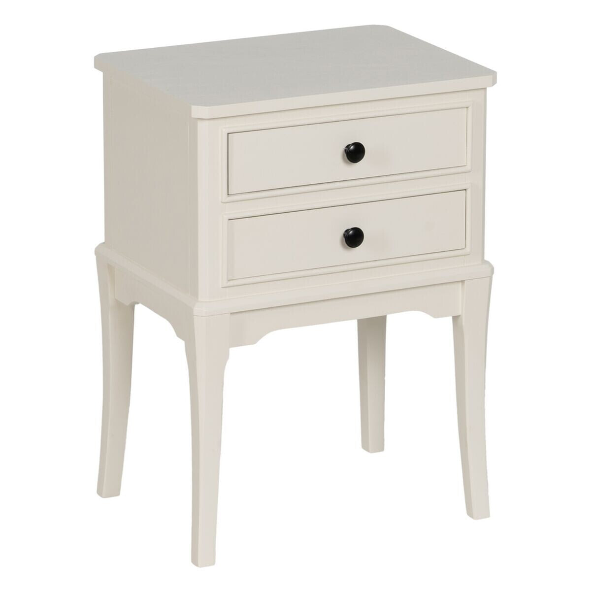 Nightstand White Pine MDF Wood 43 X 33 X 60 CM