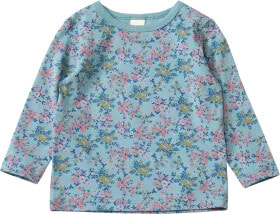 Langarmshirt Pro Climate mit Blumen-Muster, blau, Gr. 128, 1 St