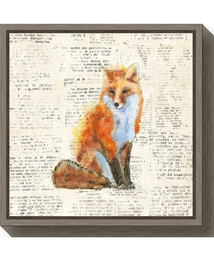 Amanti Art into the Woods IV no Border Fox by Emily Adams Canvas Framed Art