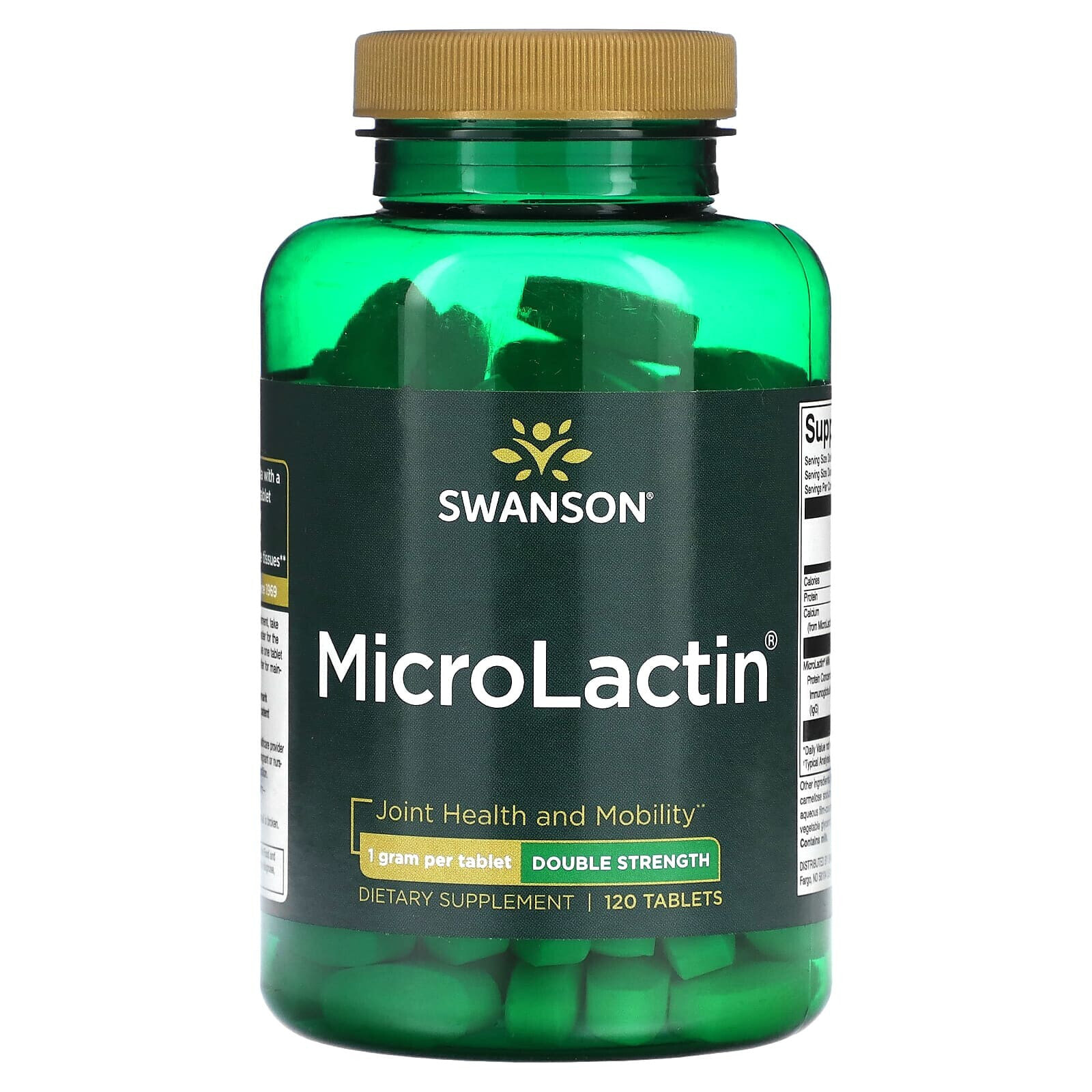 Swanson, MicroLactin, двойная сила действия, 1 г, 120 таблеток