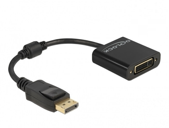 Delock Adapter DisplayPort 1.2 Stecker zu DVI Buchse 4K Passiv schwarz