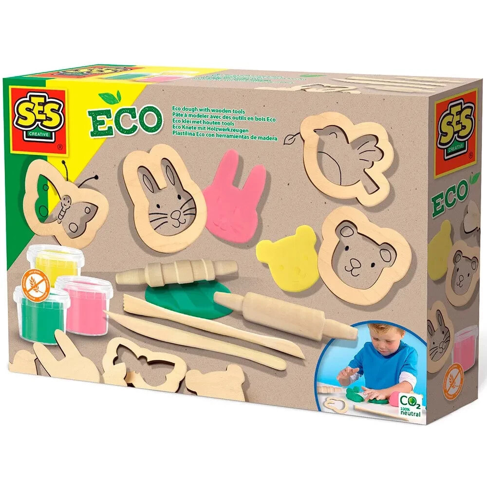 SES CREATIVE Soft Pasta Eco With Tools And Wooden Molds