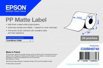 Epson C33S045742 наклейка для принтеров Белый