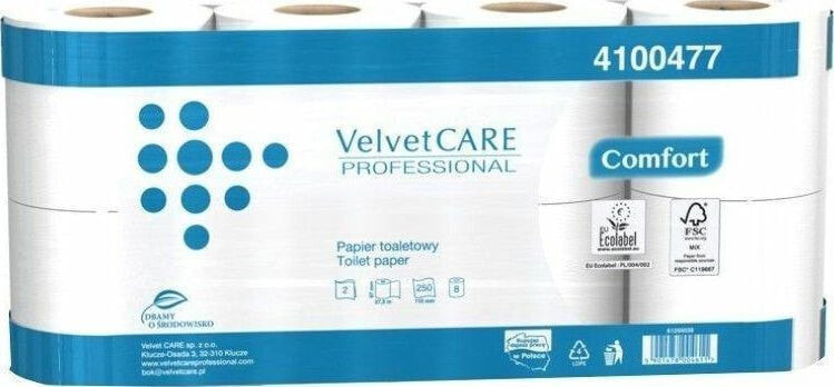 Туалетная бумага или бумажные полотенца Velvet Papier toaletowy Comfort 2w 27,5m 8szt.