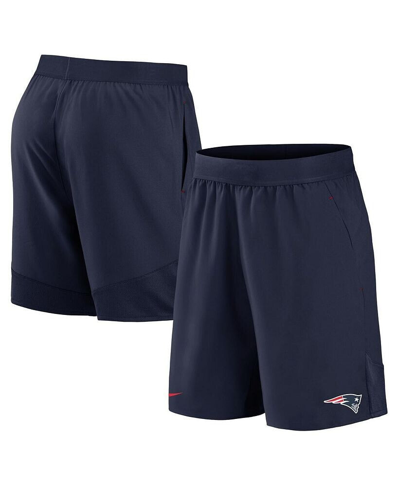 Men's Navy New England Patriots Stretch Woven Shorts