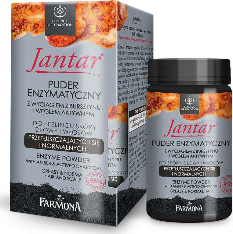 Jantar Enzymatic Powder  Ферментативный порошок с экстрактом янтаря и древесным углем для кожи головы и волос 30г