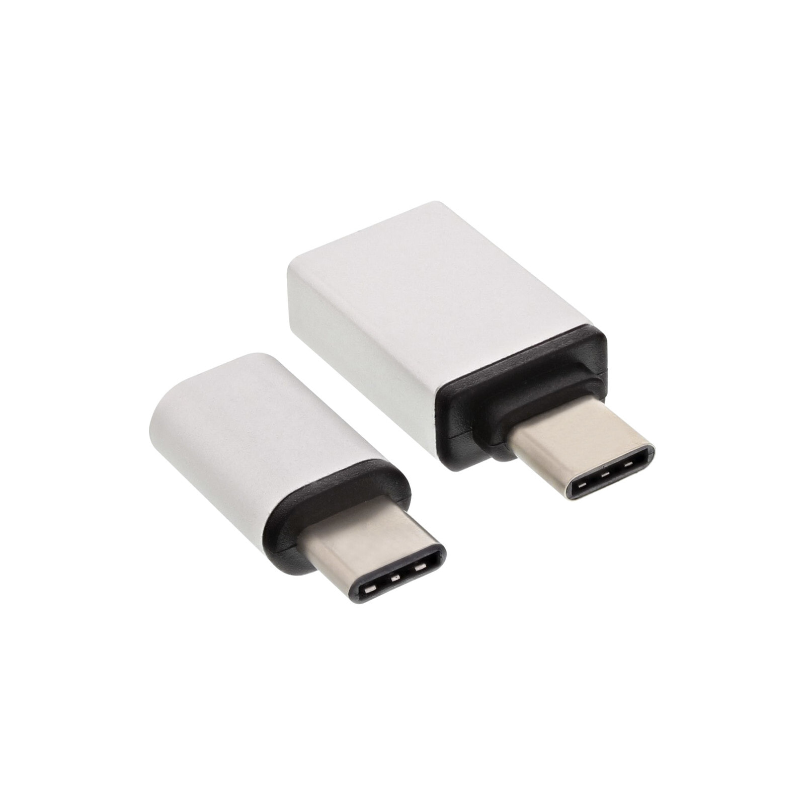 InLine 35809 кабельный разъем/переходник USB 3.1 C Micro-USB + USB3.0 A Алюминий