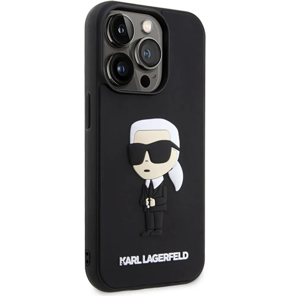 KARL LAGERFELD Klhcp14L3Drkink iPhone 14 Pro 6.1 Rubber Ikonik 3D phone case