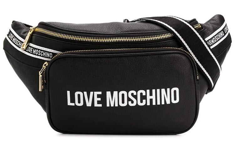 MOSCHINO 莫斯奇诺 设计感爱心镂空个性百搭单肩包斜挎包 女款 黑色 / Фанни-пак MOSCHINO JC4059PP1ALJ100A