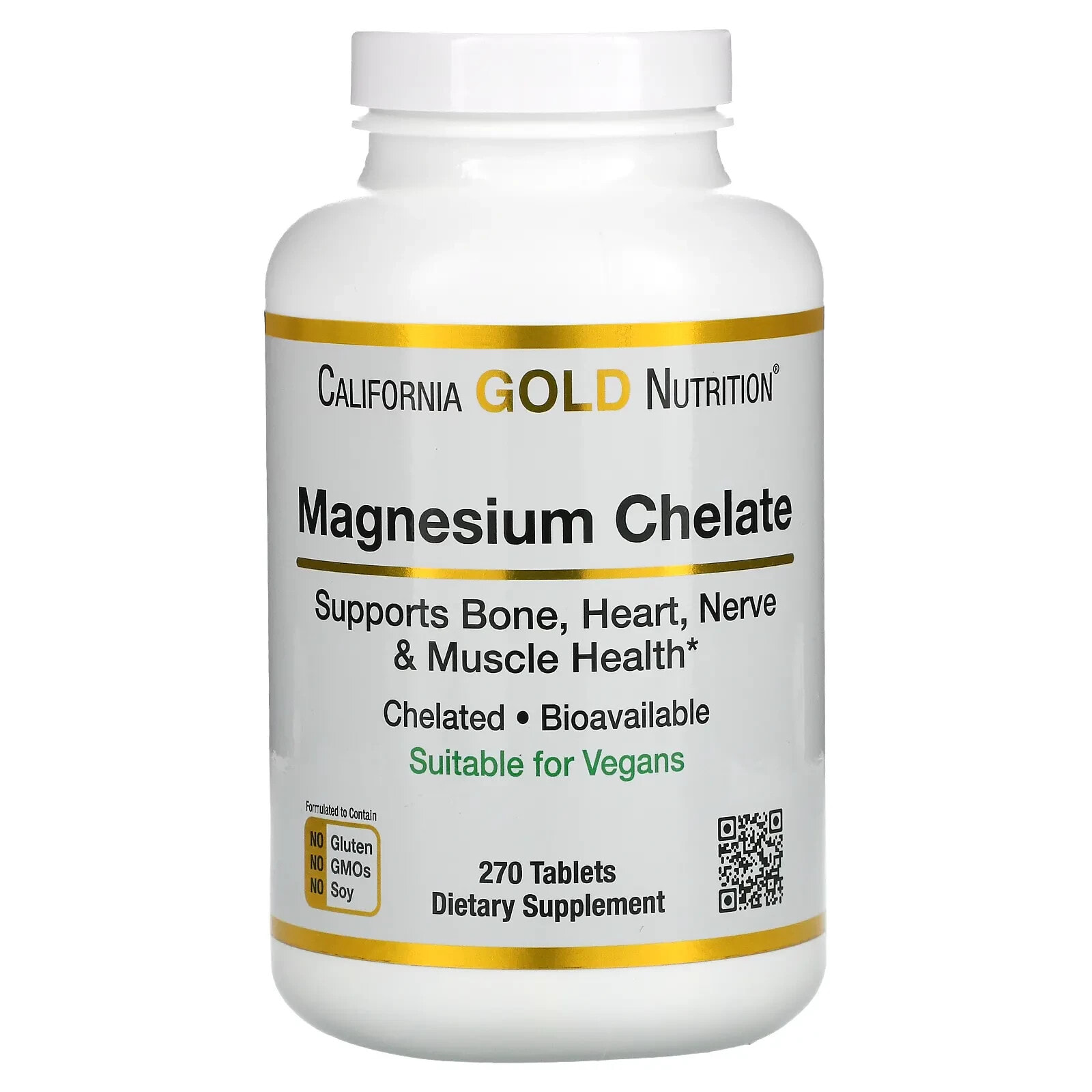 Magnesium Chelate, 210 mg, 90 Tablets (105 mg per Tablet )