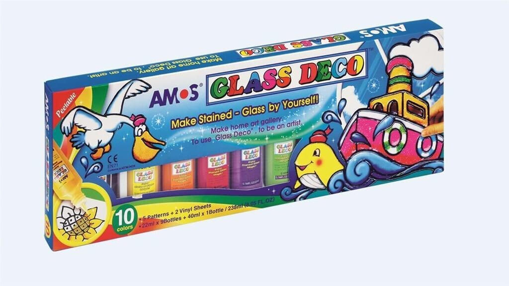 Amos Farby Witrażowe Glass Deco 10 Kolorów (237463)