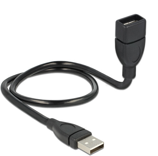 DeLOCK 50cm USB 2.0 USB кабель 0,5 m USB A Черный 83499