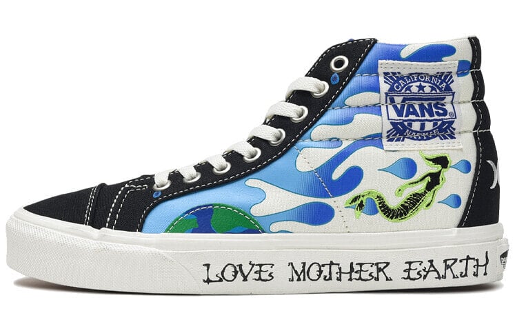 Vans Style 238 Mother Earth 刺绣印花 防滑耐磨 高帮 板鞋 男女同款 黑蓝白 / Кроссовки Vans Style 238 VN0A3JFIWZ2