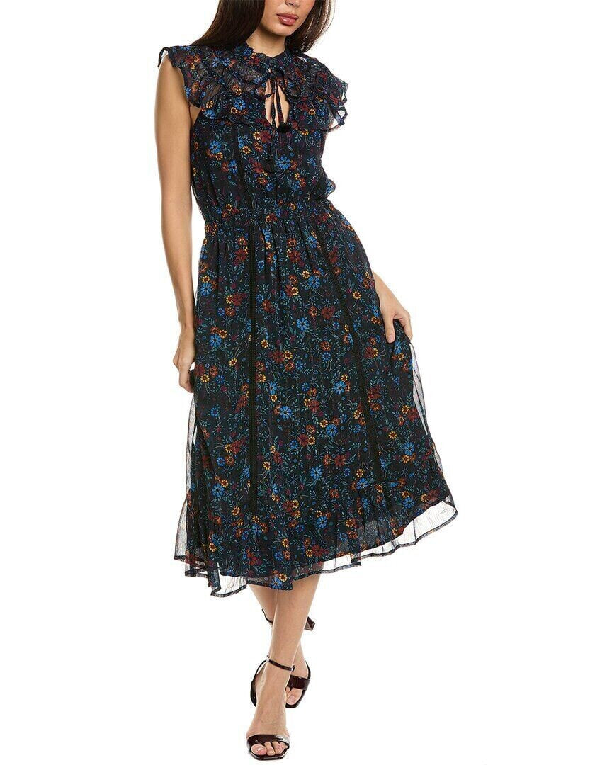 Lost + Wander Midnight Festival Midi Dress Women's Navy Xs