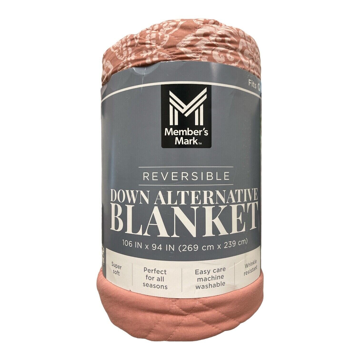 Member's Mark Super Soft Down Alternative Reversible Blanket (Rose)