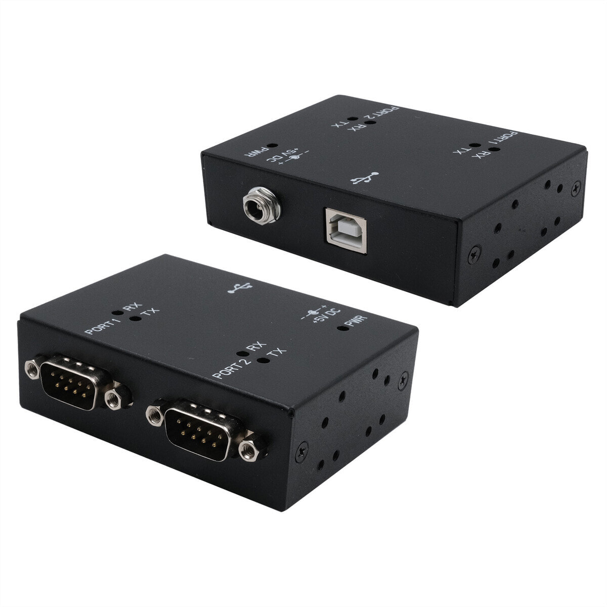 Exsys EX-13072HM USB 2.0 zu 2 x Seriell RS-232 FTDI Chip-Set Metallgehäuse - Cable/adapter set