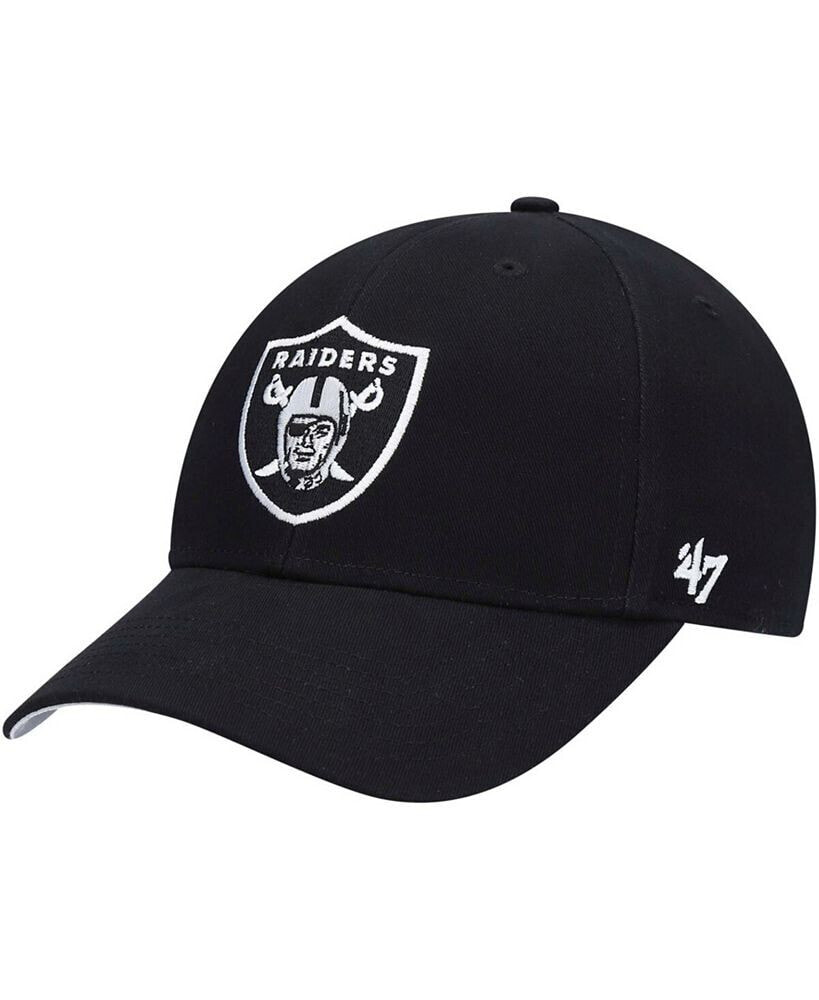 '47 Brand little Boys and Girls Black Las Vegas Raiders Basic MVP Adjustable Hat