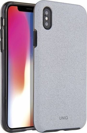 чехол силиконовый серый блестящий iPhone Xs Max Uniq