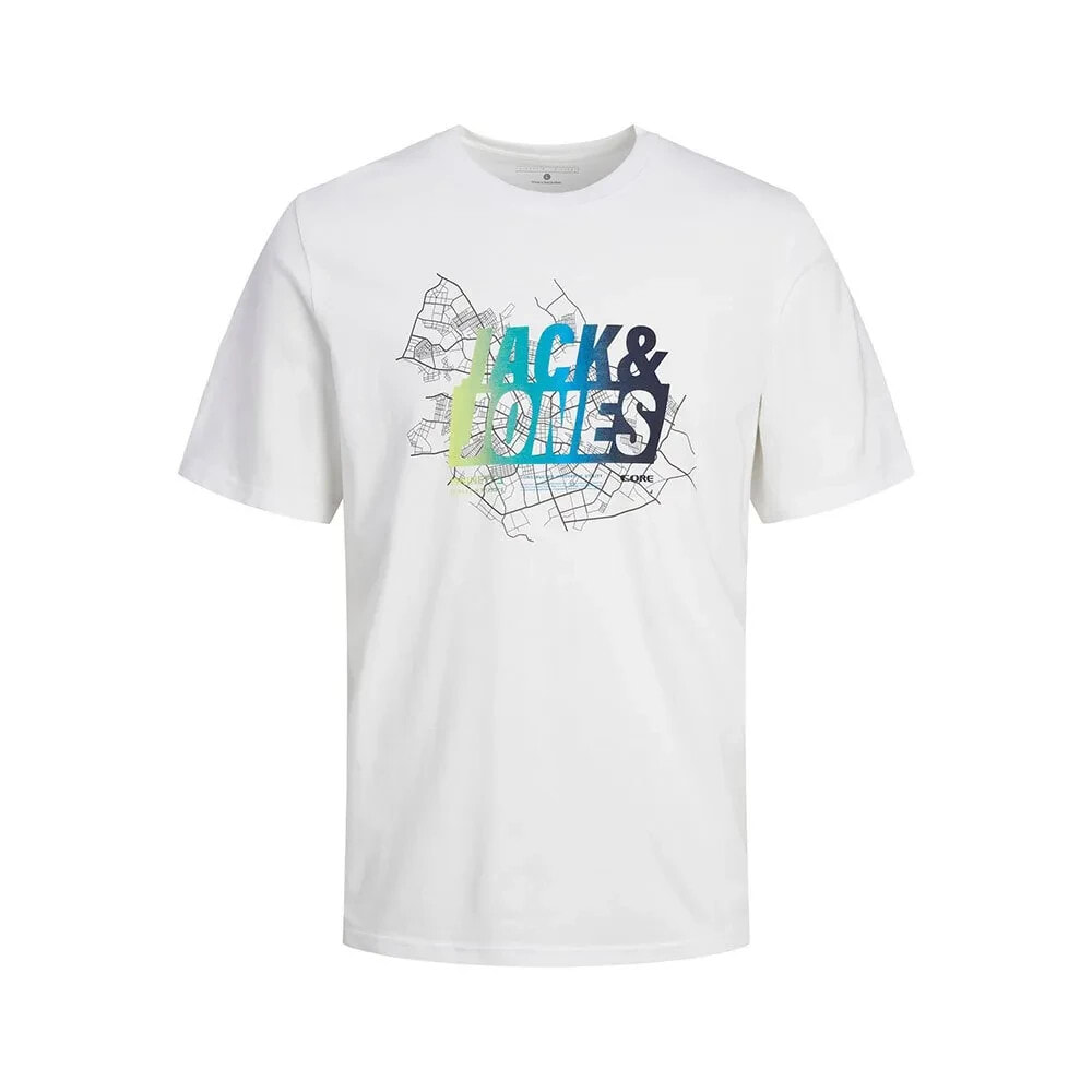 JACK & JONES Map Summer Logo Short Sleeve T-Shirt