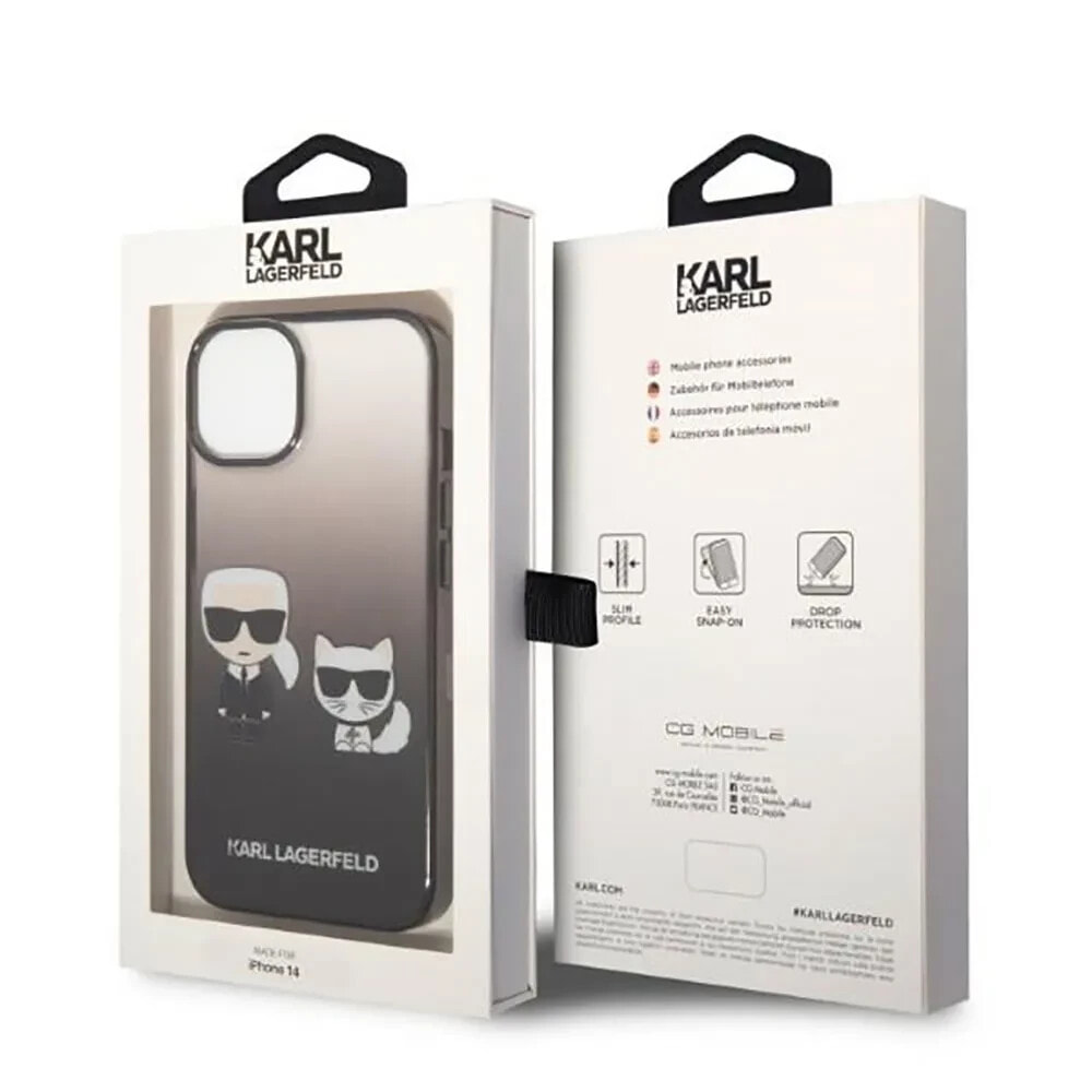 KARL LAGERFELD Klhcp14Mtgkck iPhone 14 Plus15 Plus 6.7 Gradient Ikonik Karl&Choupette phone case