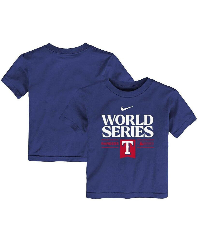 Nike toddler Boys and Girls Royal Texas Rangers 2023 World Series Authentic Collection T-shirt