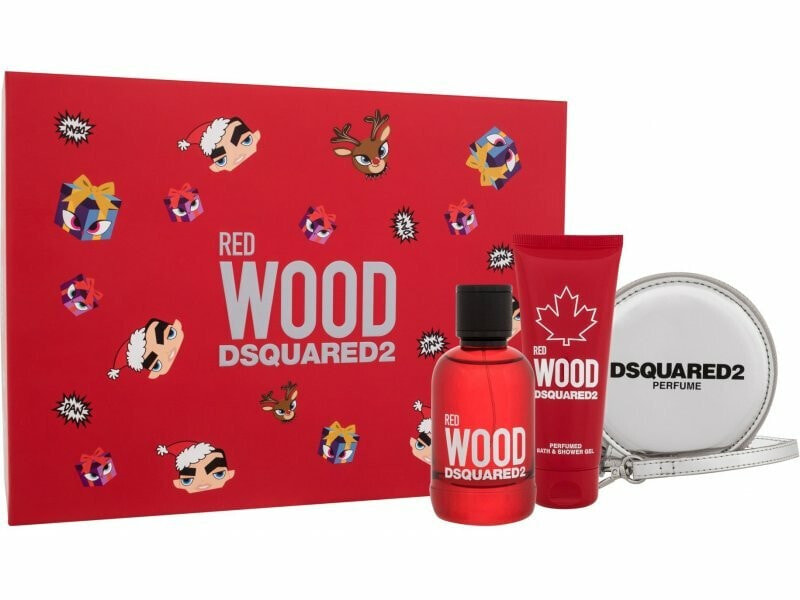 Red Wood - EDT 100 ml + sprchový gel 100 ml + malá peněženka