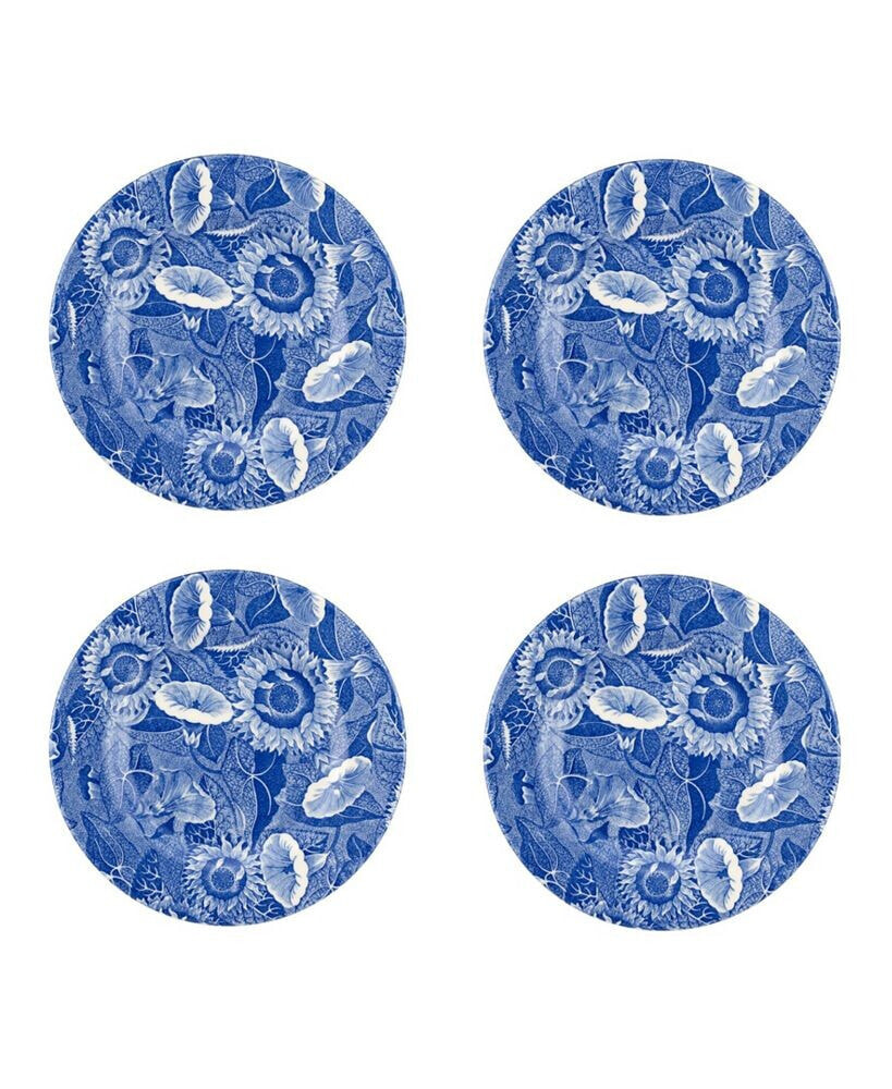 Spode blue Room Sunflower Salad Plates, Set of 4