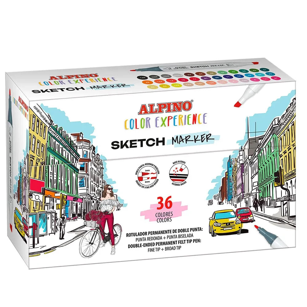 ALPINO Case 36 sketch markers color experience