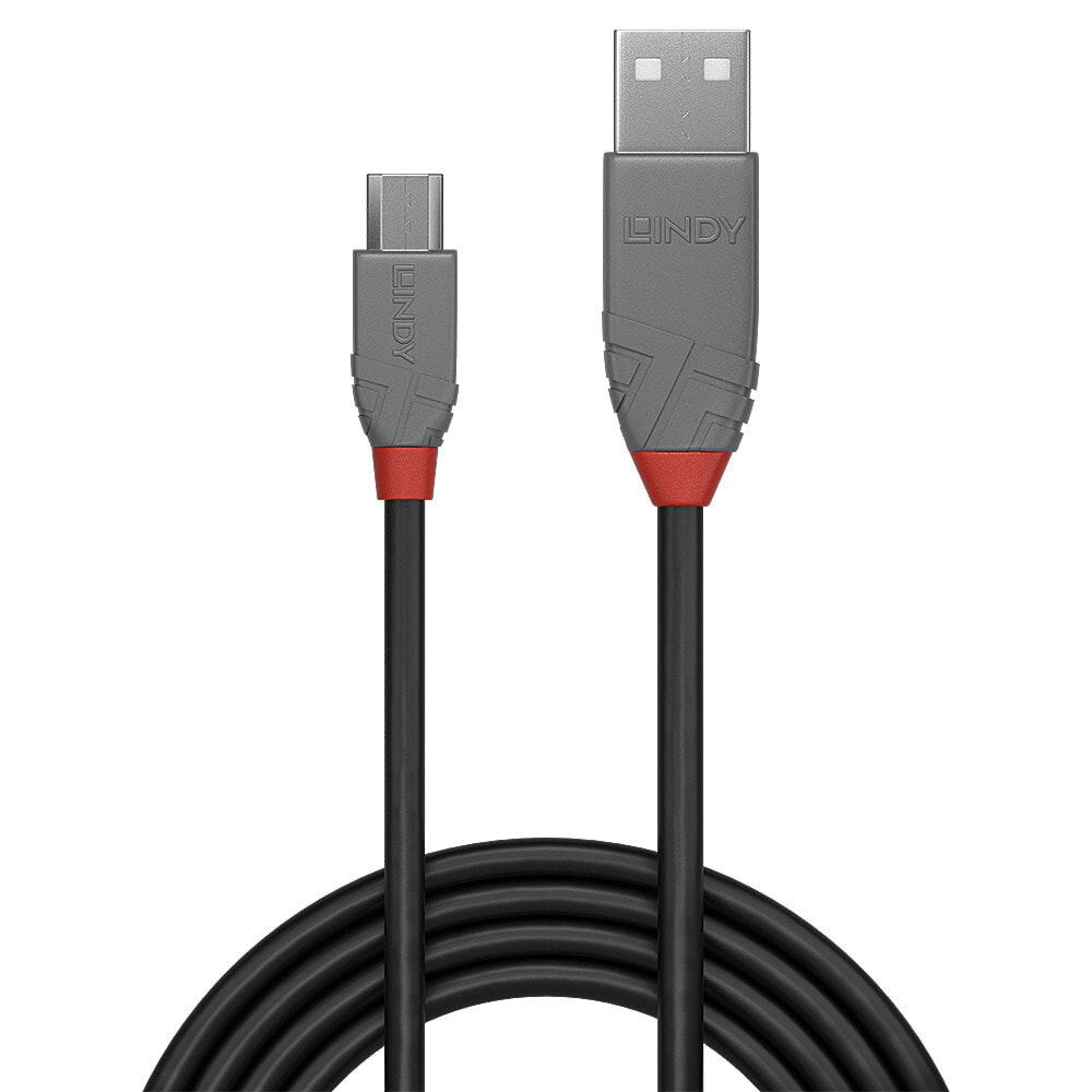 Lindy Anthra Line USB кабель 2 m 2.0 USB A Micro-USB B Черный, Серый 36733